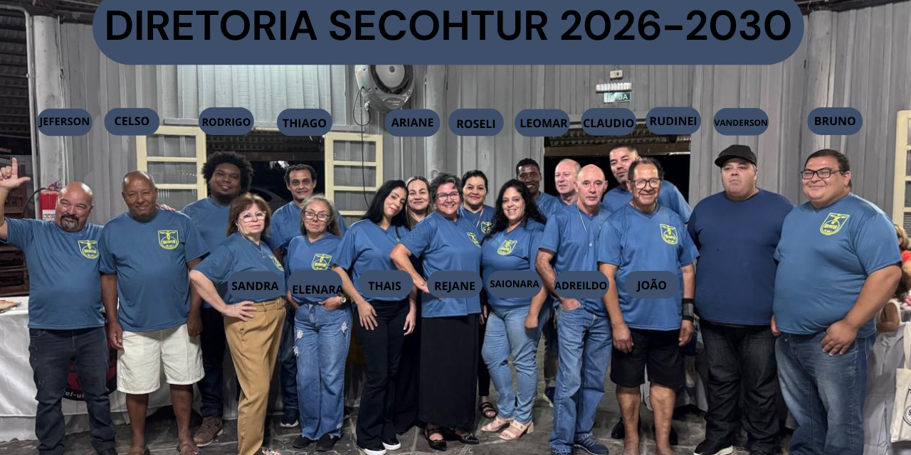 A diretoria do SECOHTUR Santa Maria 2026-2030